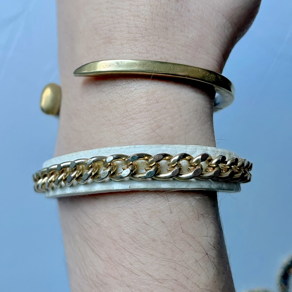 Leather & Chain Bracelet